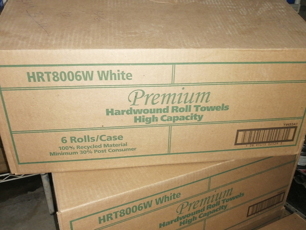 TOWEL, Paper, White, Hardwound, 6 ct