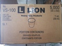 CUP, 1 oz, Plastic, Translucent, Food, Lion, 125 ct