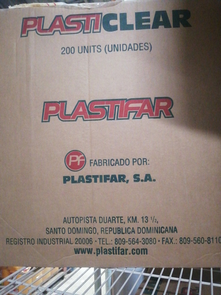 TO GO, Cont., PC-751, Plastic, Clear, Bandeja, Hinged-Lid, Plastifar, 200 ct /-cs