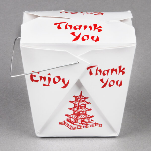 TO GO, Cont., 16 oz, Fold Pack, Paper, With Wire Handle, Pagoda, Westrock, 500 ct /-cs