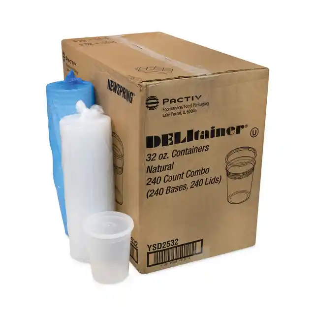 TO GO, Cont., 32 oz, With Lid, Clear, Microwavable, YSD2352, Pactiv, 240 ct /-cs