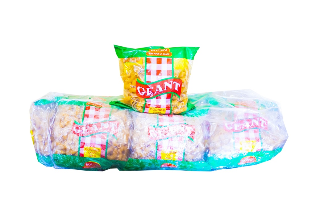 PASTA, Macaroni Courbe, Bongu Geant, 12-350 g