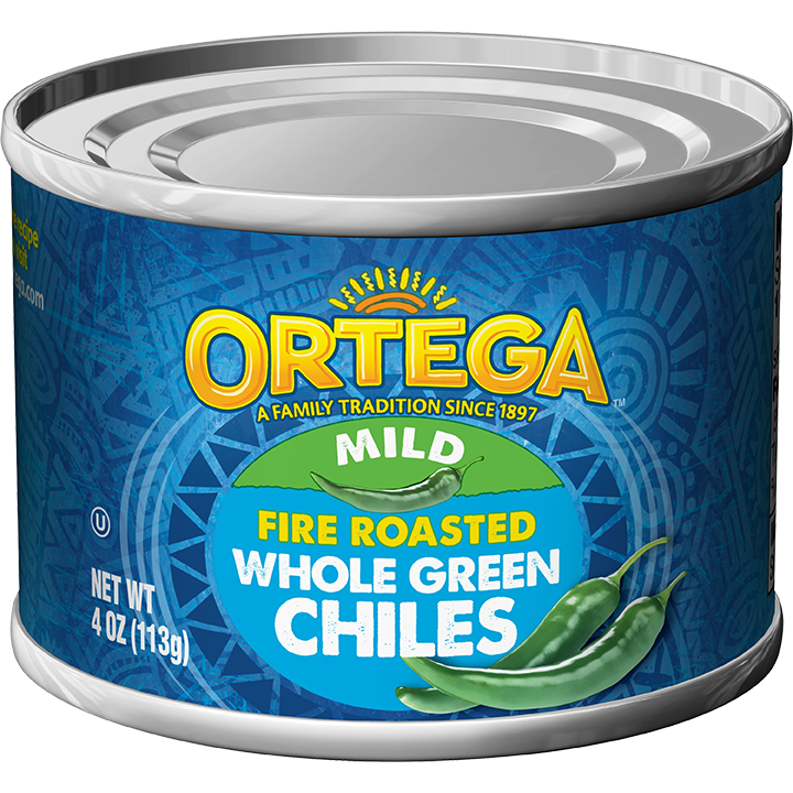 PEPPER, Mild, Whole, Green , Chiles, Ortega, 27 oz