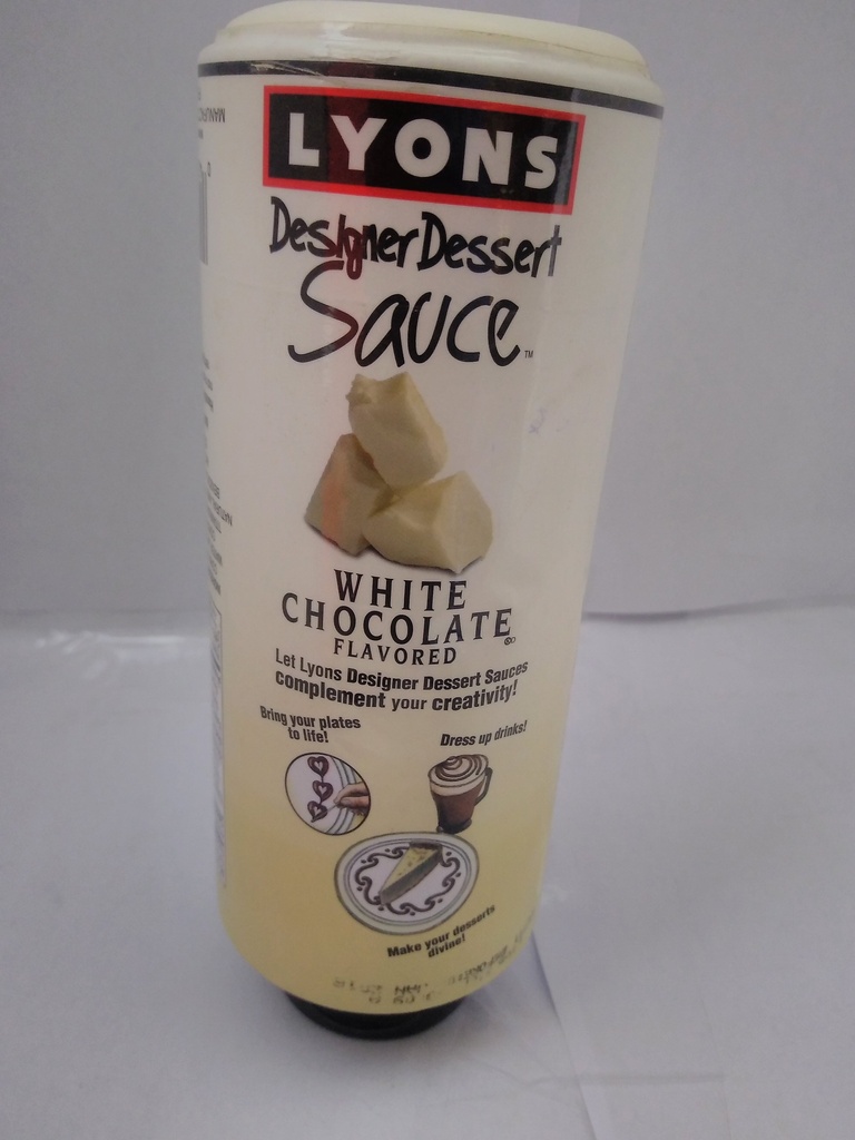 SAUCE, Chocolate, White, Designer Dessert, Lyons, 16 oz