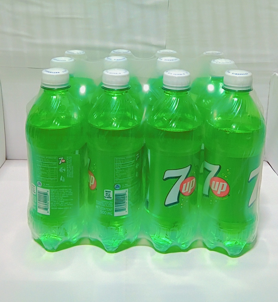 SEVEN UP, Soda, Plastic, Btl., 12-500 ml