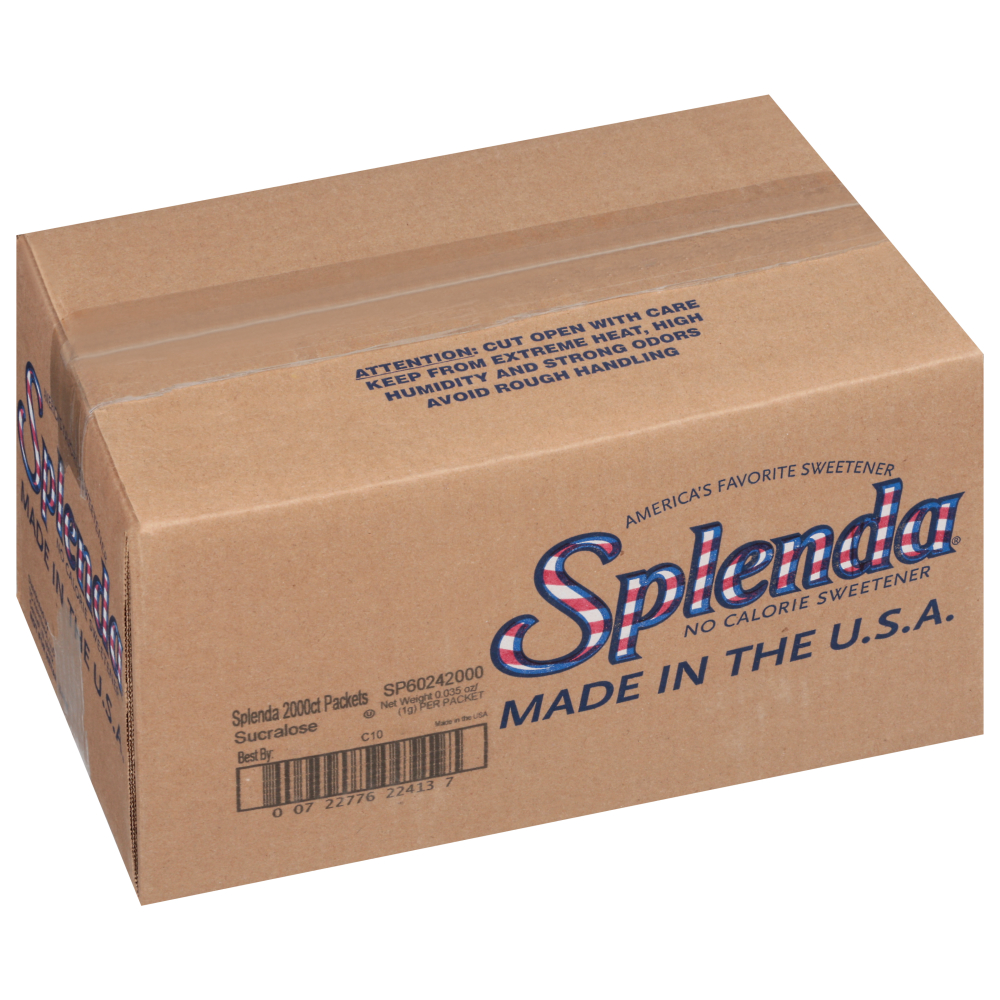 SUGAR, Packets, No Calorie Sweetener, Splenda, 2000 ct