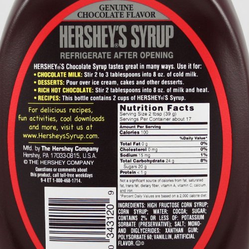 SYRUP, Chocolate, Hershey's, 24 oz