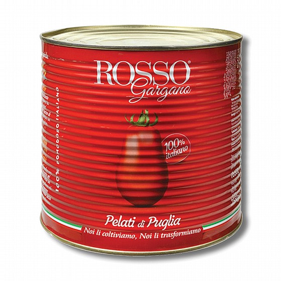 TOMATO, Pelati, Di Puglia, Rosso Gargano, Can, 6-5.6 lb 