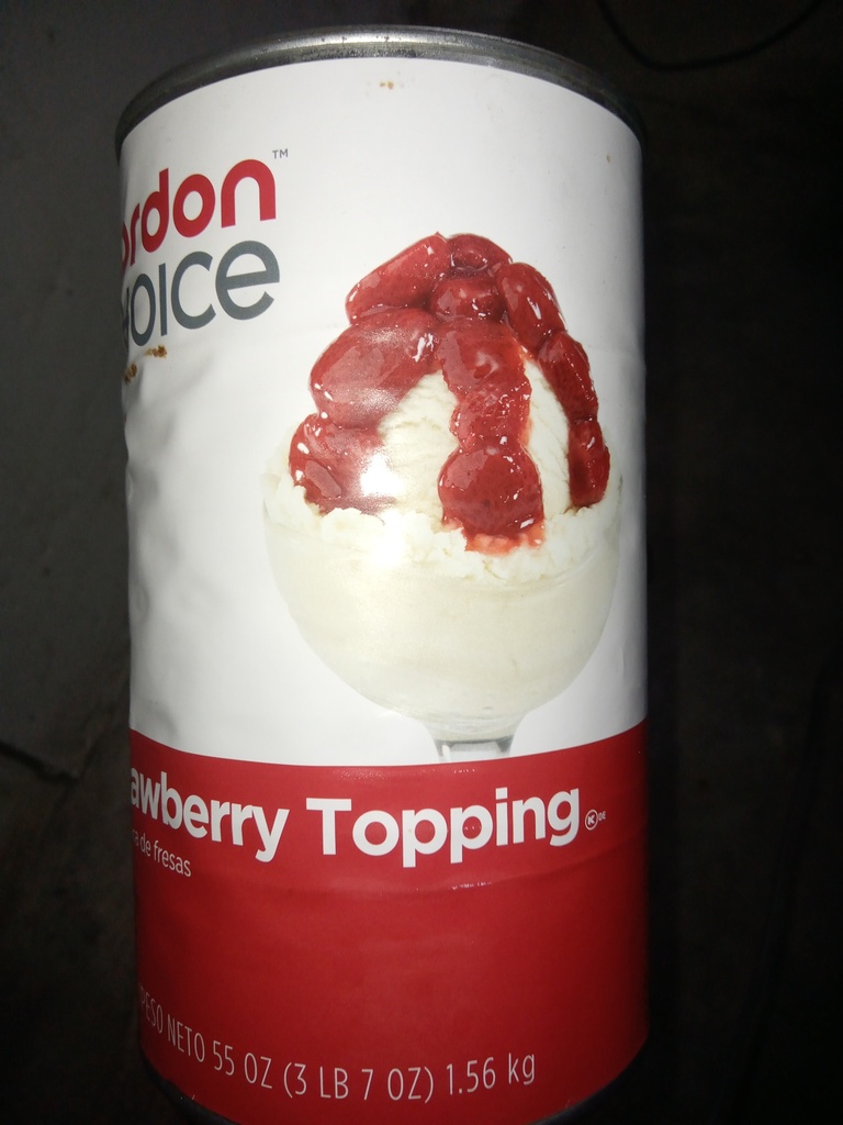 TOPPING, Strawberry, Gordon Choice, 55 oz