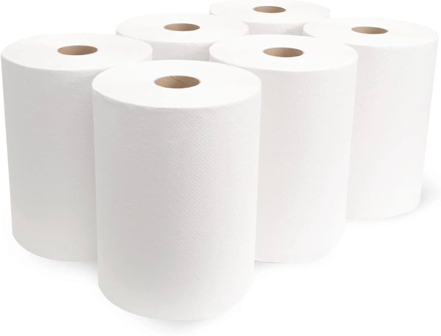 TOWEL, Paper, White, Hardwound, 6 ct