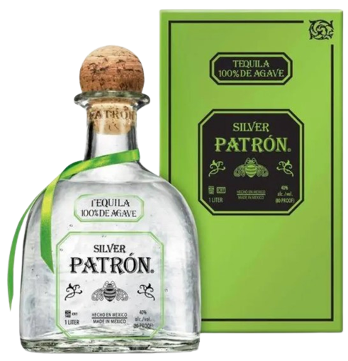 TEQUILA, Silver, Agave, Patron, 1 lt