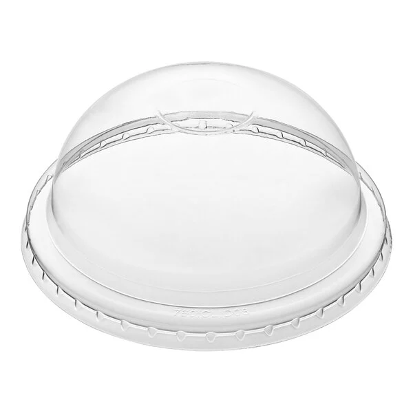 LID, 8/12 oz, Plastic, Clear, Dome, Yogurt, Without Hole, Choice, 1000 ct /-cs