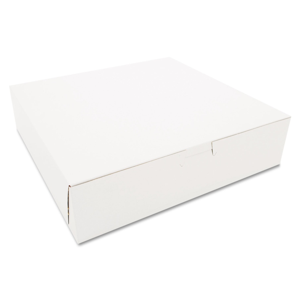 BOX, Cake, White, Carton, 10"x10"x 2.5", 200 ct /-cs
