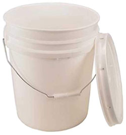 BUCKET, Plastic, Empty, With Lid, 20 L