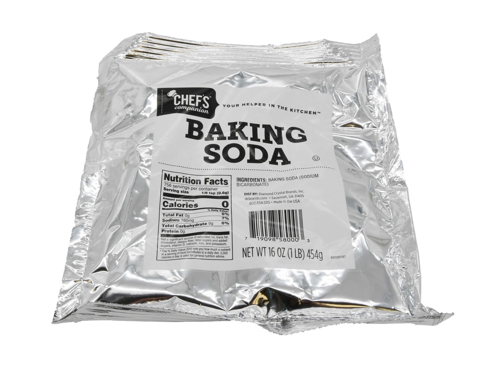BAKING, Soda, Sodium, Bicarbonate, Cheff's Companian, 16 oz