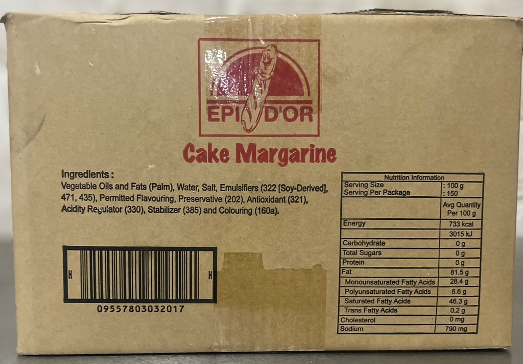 BUTTER, Margarine, Cake, Epidor 15 KG 
