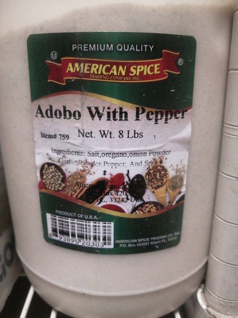 ADOBO, Blend, With Pepper, Spice, American Spice, 4-8 lb 
