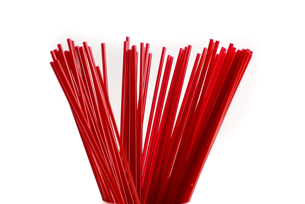 STRAW, 5 3/4'', Plastic, Red, Coffee Stirrer, Victoria Bay, 10-1000 ct 