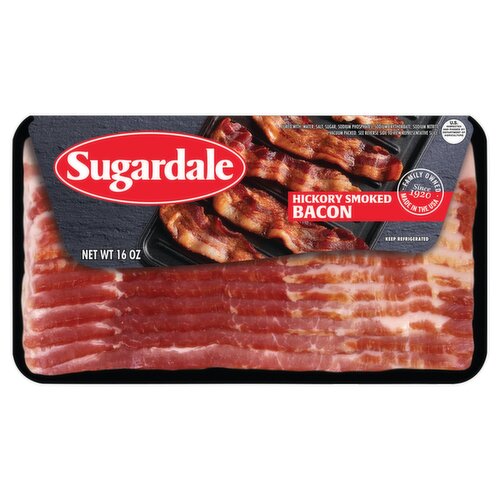 PORK, Bacon, Sliced, Hickory Smoked, Sugardale, lb