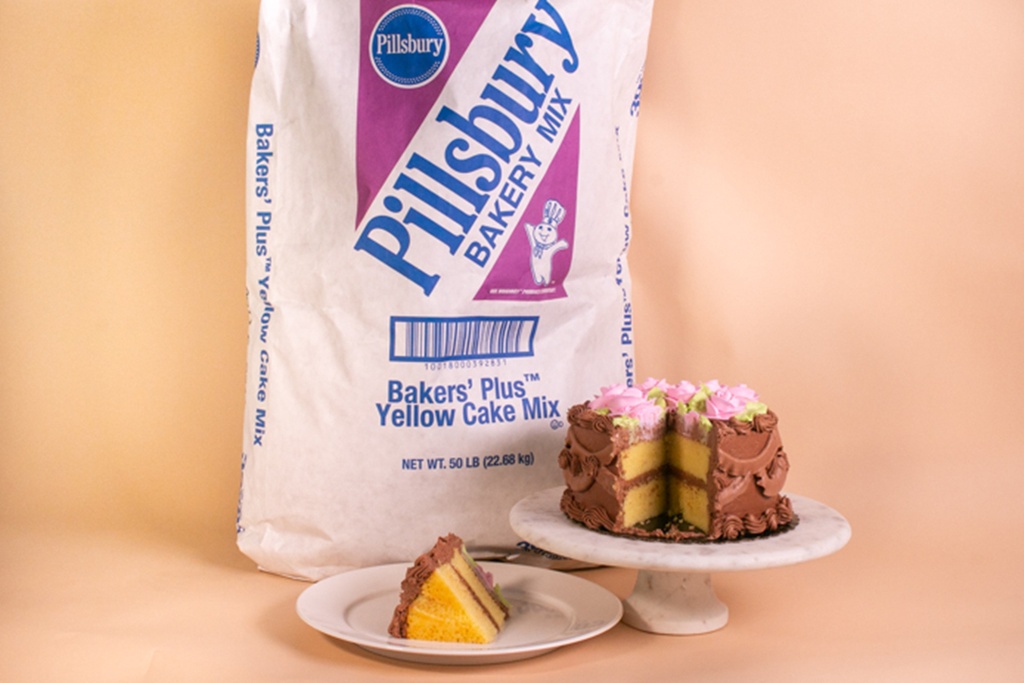 CAKE MIX, Baker's, Plus Yellow, Food, Pillsbury, lb
