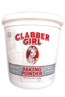 BAKING POWDER, Double Acting, Clabber Girl, 6-5 lb