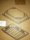 TO GO, Cont., K-006 Sushi, W/Lid, 62 x 18 x 49.5 cm, Kanetsuru Aka Hana, 500 ct /-cs 