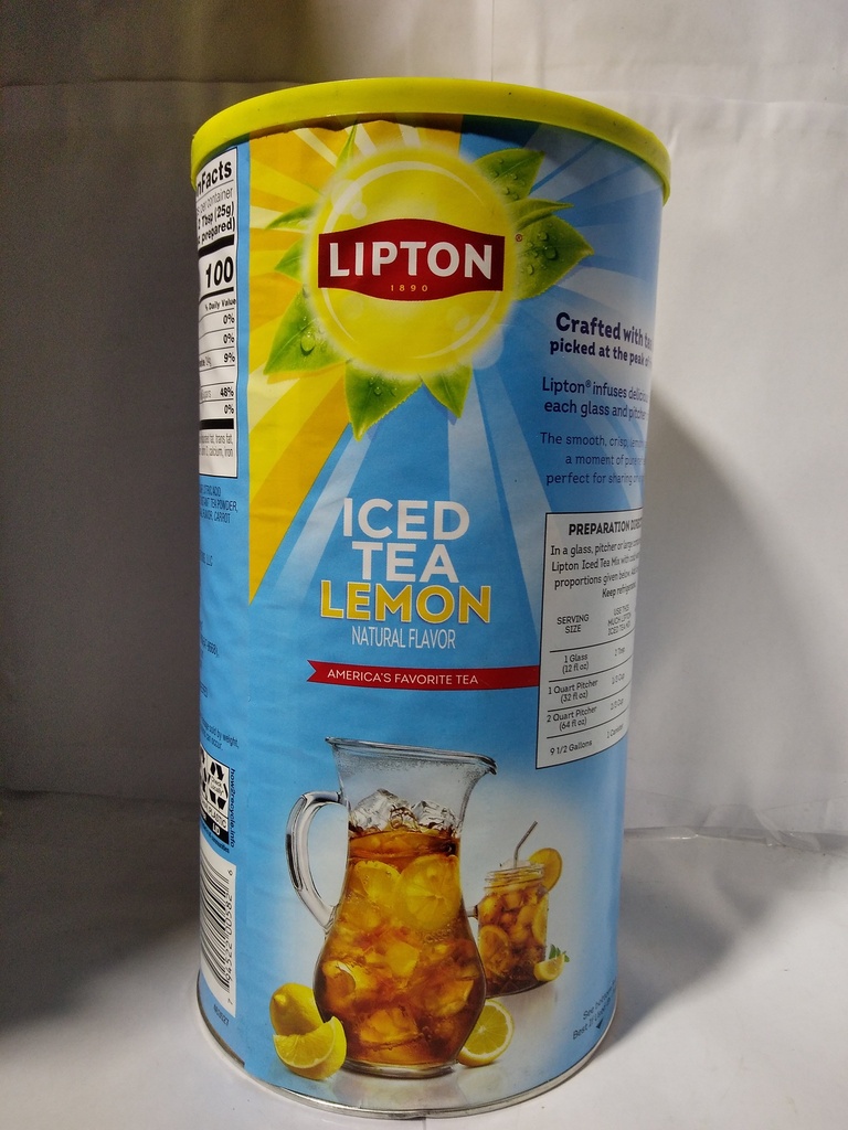 TEA, Iced, Powder, Lemon, Lipton, 6-89.8 oz 