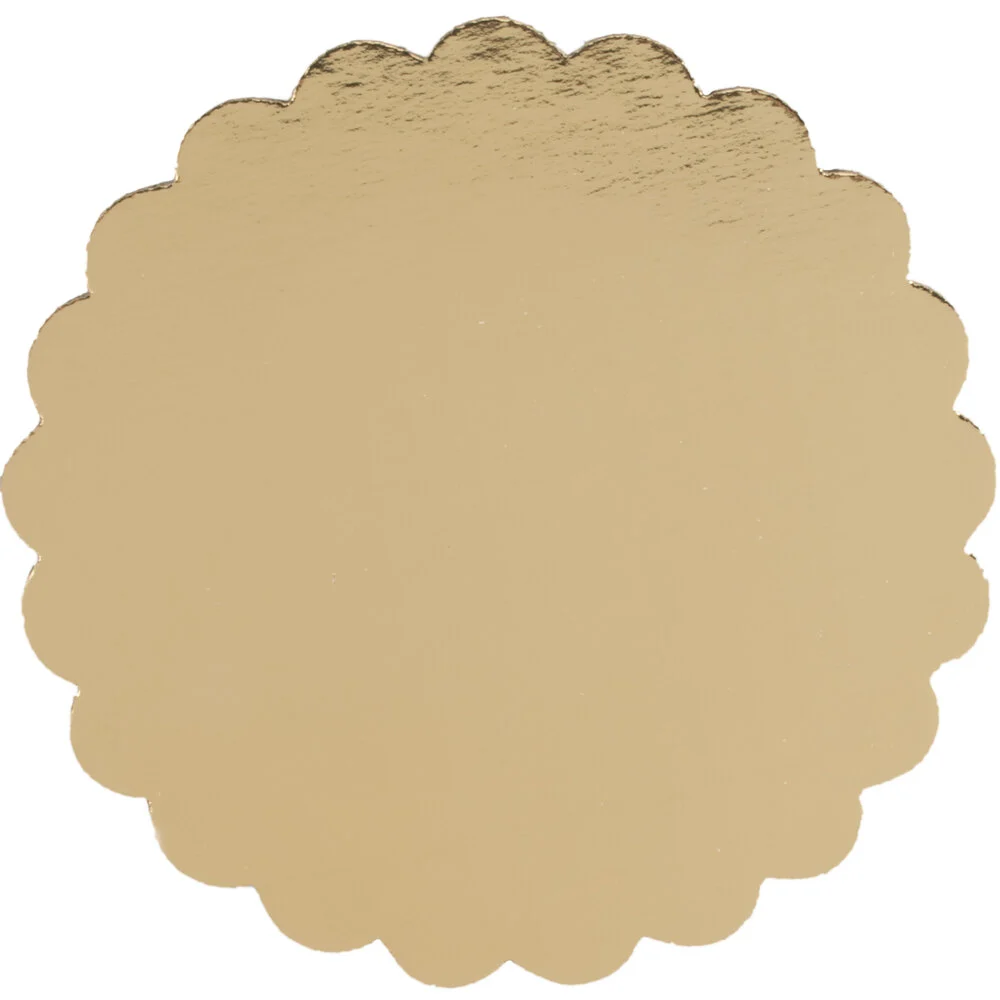 CAKE BOARD, Gold, Corrugated, Circle, 10", 100 ct /-cs 