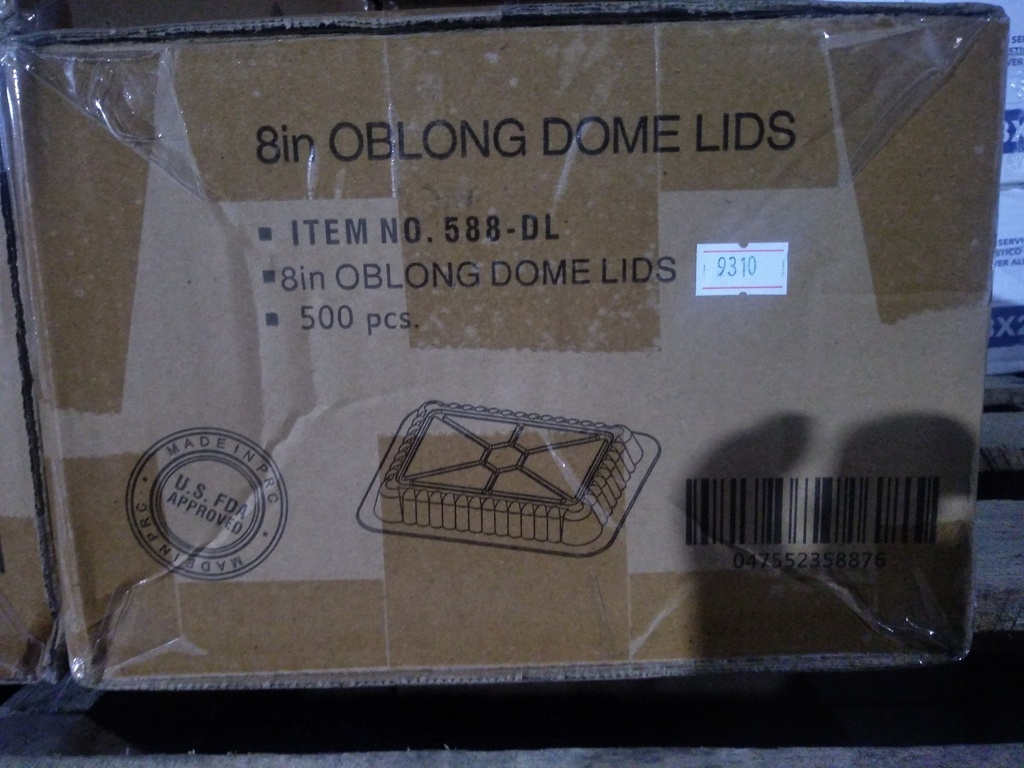 TO GO, CONT., Lid 2.25",  Aluminum, Oblong, 588-DL, 500 ct 