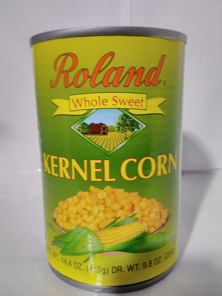 CORN, Whole, Sweet, Kernel, Roland, 24-15 oz  