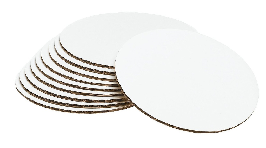 CAKE BOARD, White, Corrugated, Circle, 14", 100 ct /-cs 