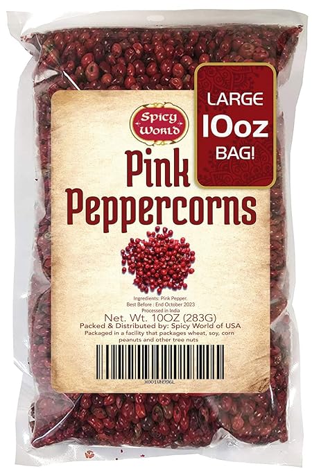 PEPPERCORNS, Pink, Whole, Spice, Spicy World, 10 oz, 