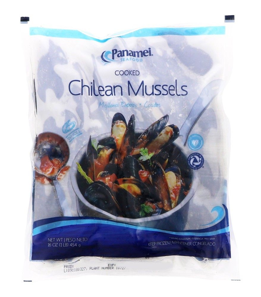 MUSSELS, Cooked, Whole, Sea Best, lb  