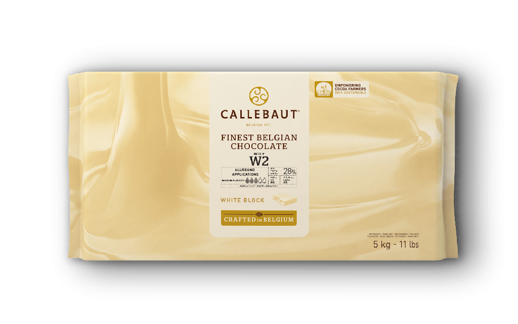 CHOCOLATE, White, Block W2, Finest, Belgian, Callebaut, 11 lb
