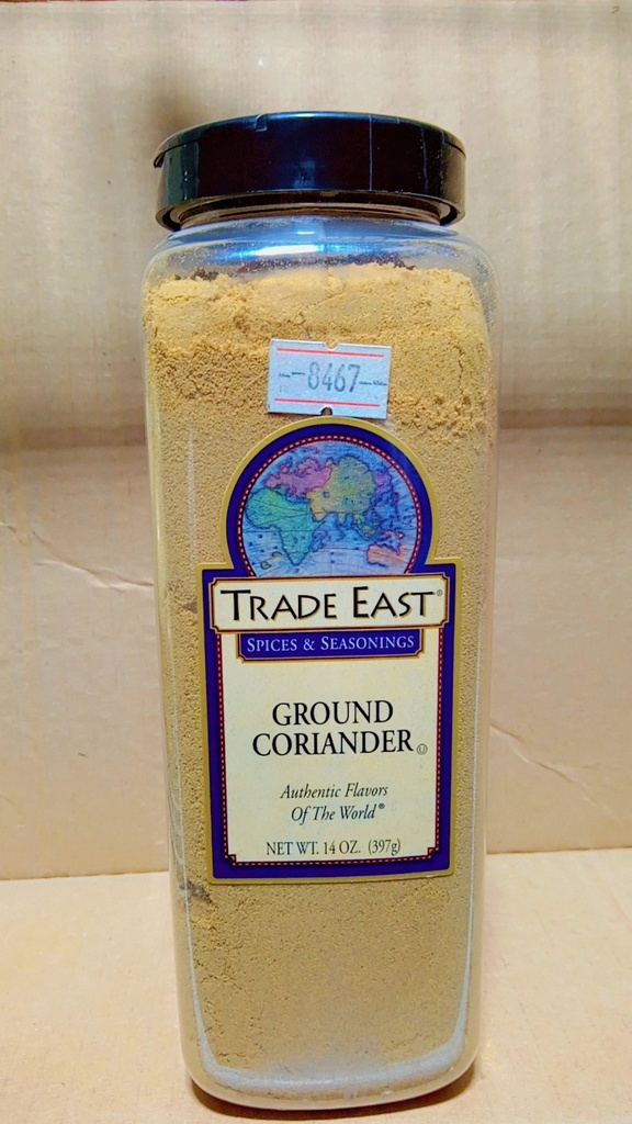 CORIANDER, Ground, Trade East, 14 oz 