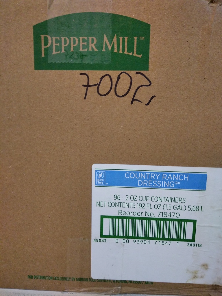 DRESSING, Peppermill, Country Ranch, 192 oz