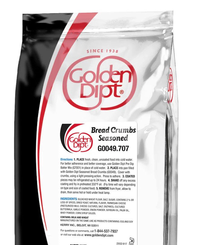 BREAD, Crumbs, Seasoned, Golden Dipt, 4 lb