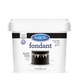 FONDANT, Black, Vanilla, Satin Ice, 5 lb 