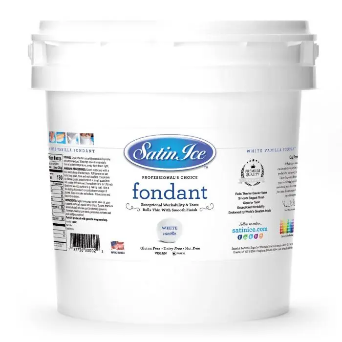 FONDANT, White, Vanilla, Satin Ice, 20 lb