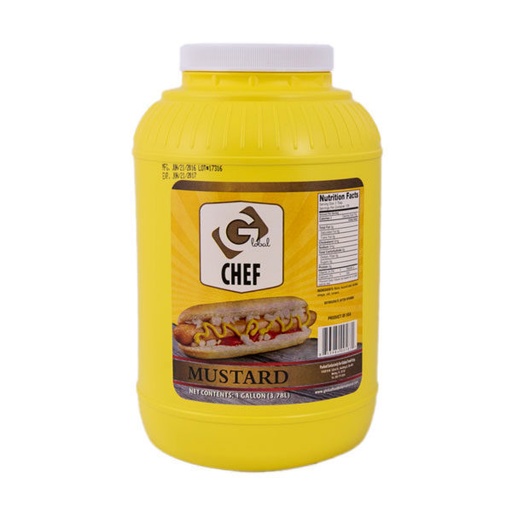[7324-LC] MUSTARD, Chef, Global, 4-128 oz 