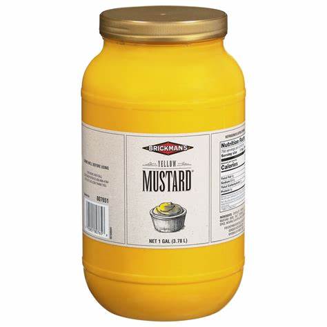 [7132-US] MUSTARD, Yellow, Brickman's, 4-128 oz