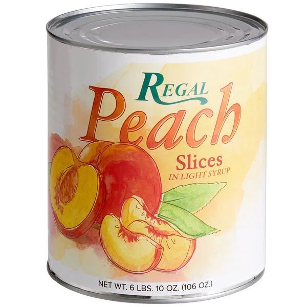 [5372-US] PEACH, Slices, In Syrup, Regal, 6 lb 