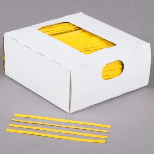 [100115-US] TIE TWIST, Laminated, Yellow, Bedford Industries, 4", 8000 ct