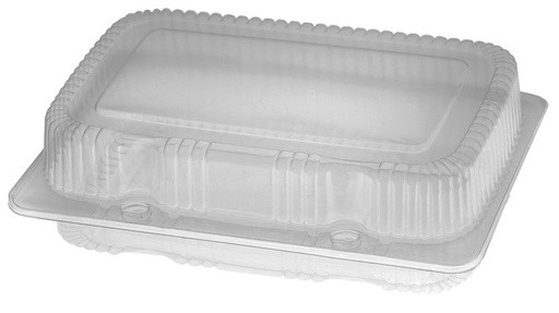 [9342-DR] TO GO, Cont., PC-731, Plastic, Clear, Bandeja, Hinged-Lid, Plastifar, 500 ct /-cs