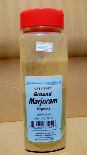 [8526-US] MARJORAM, Ground, Mejorana, Caribbean International, 8oz