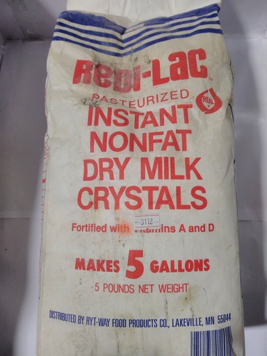 [3112-US] MILK, Dry, Crystals, Instant, Non Fat, Redi-Lac 5 lb