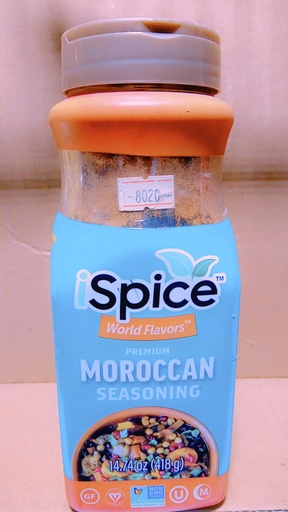 [8020-US] MOROCCAN, SEASONING, Blend, Premium, Ispice World Flavours, 6-14.74 oz 