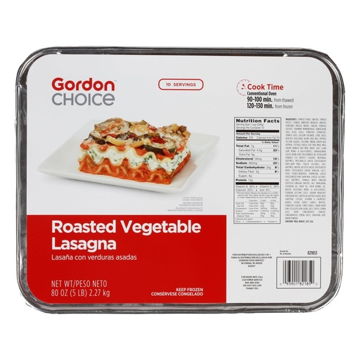 [6107-US] PASTA, Lasagne, Ridge Curly, Gordon Choice, 10 lb