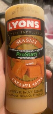 [7228-US] SAUCE, Caramel, Sea Salt, Lyons, 16 oz