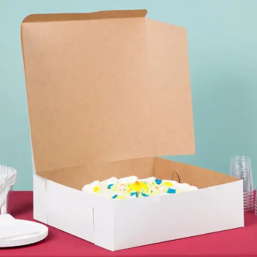 [9995-LC] BOX, Cake, White, Carton, 16"x16"x 5", 50 ct /-cs